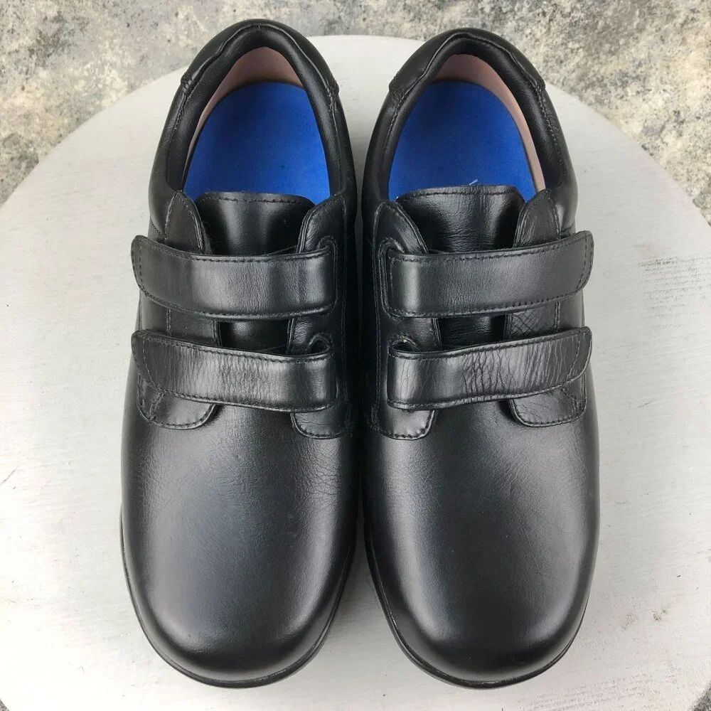 Apex NWOT Men's Size 10X Conform Black Double Strap Hook & Loop Casual Shoes